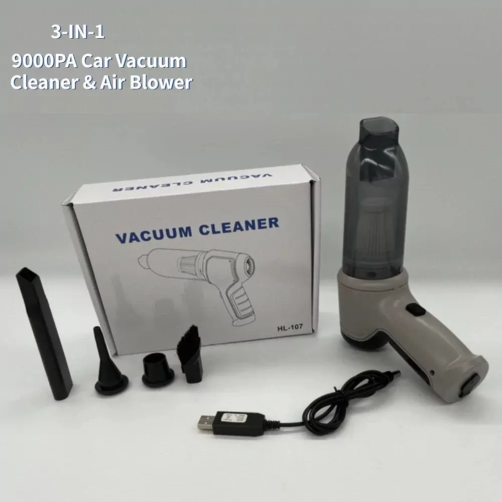 Автомобільний акумуляторний пилосос Vacuum Cleaner HL-107 з насадками - фото 2
