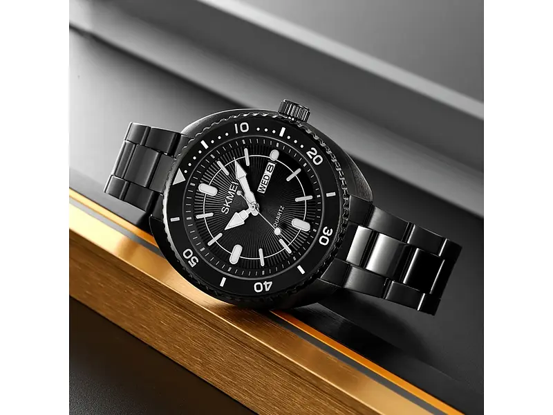 Чоловічий наручний годинник 2256BK Black Skmei acs0030104 - фото 6