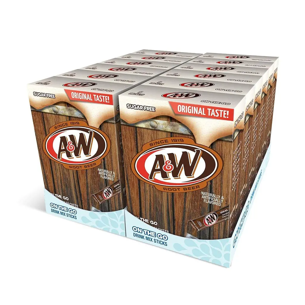Порошковий напій A&W Root Beer Powder Drink Mix 6 стіків 15 г - фото 8