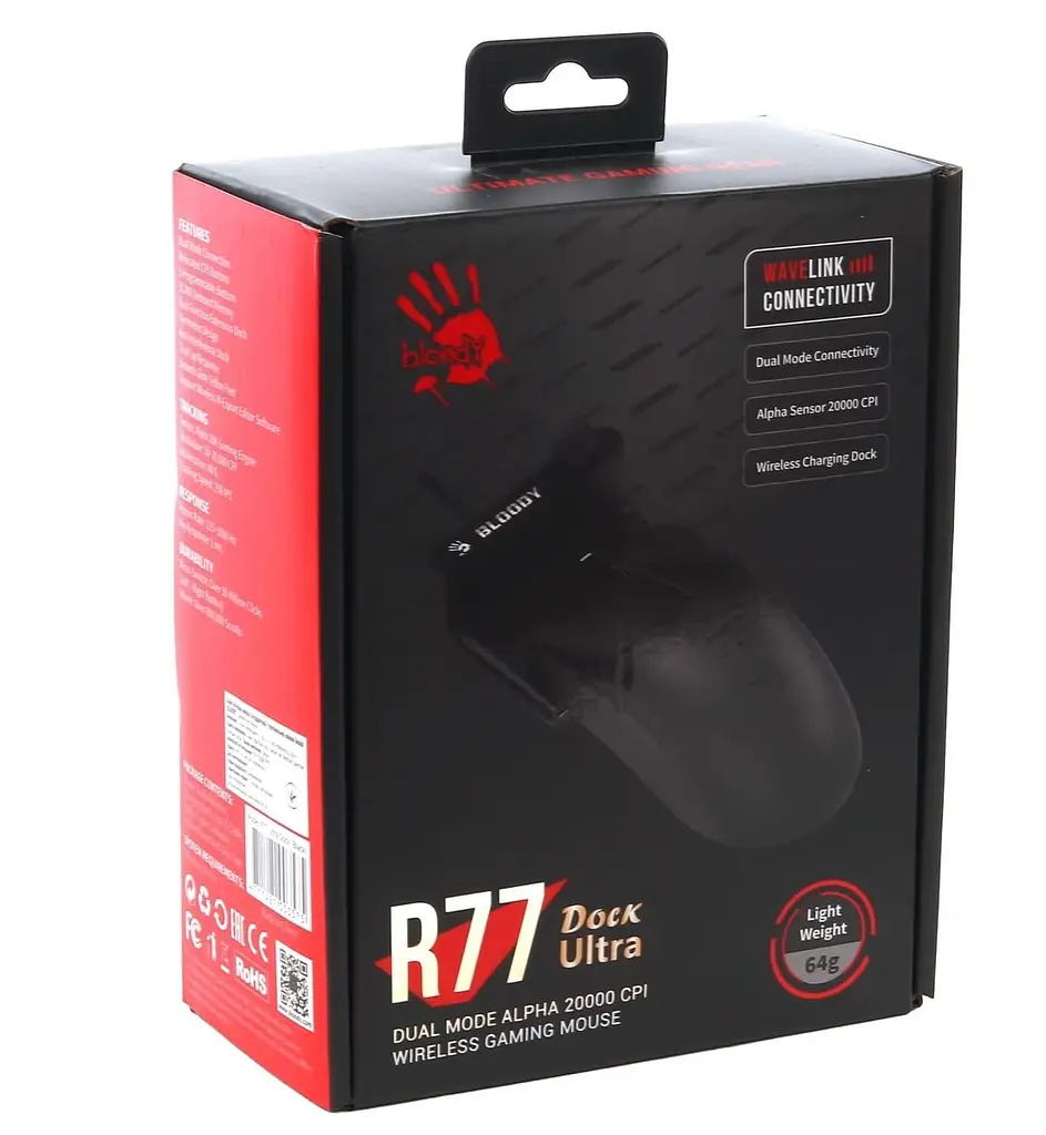 Миша Bloody R77 Ultra Dock Black (R77 Ultra Dock (Black)) - фото 10