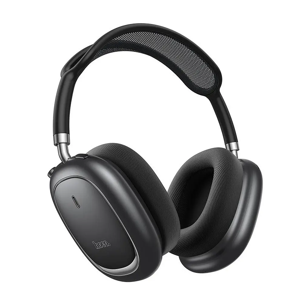 Навушники Bluetooth Hoco W68 Calma ANC noise-canceling BT headphones(App) Metal Gray