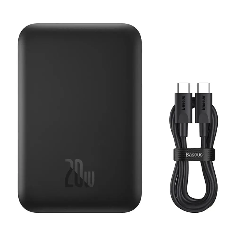Зовнішній акумулятор Baseus Magnetic Mini Air Wireless Fast Charge Power Bank 6000mAh 20W Cluster Black（With Simple Series Charging Cable Type-C to (P10059002113-00) - фото 10