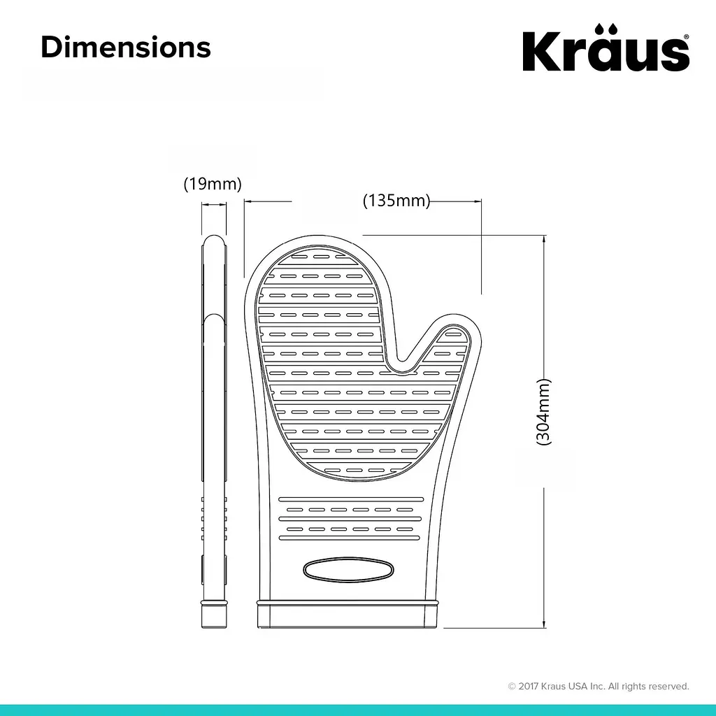 Рукавиця Kraus KSM-1BLACK, Чорний - фото 2