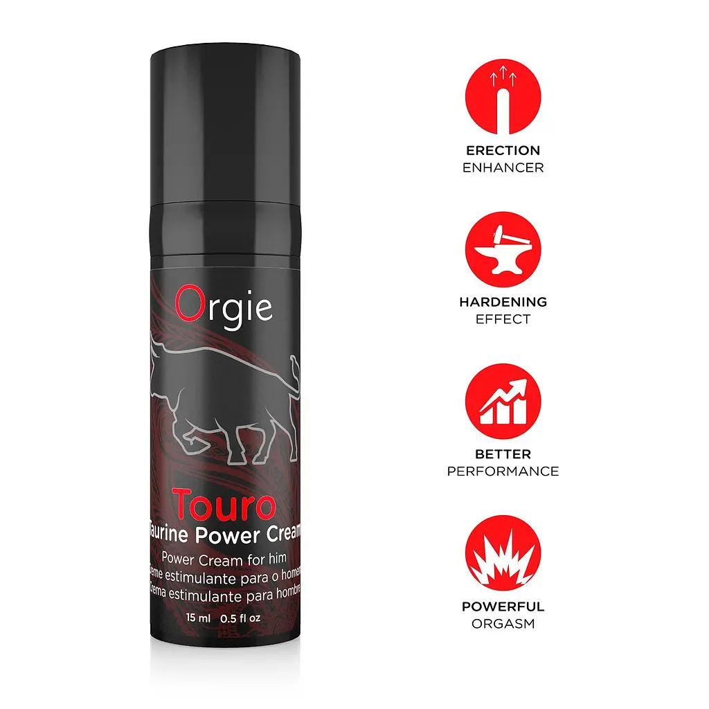 Крем для посилення ерекції Orgie Touro Power Cream, 15 мл (м'яте паковання!!!) - фото 4