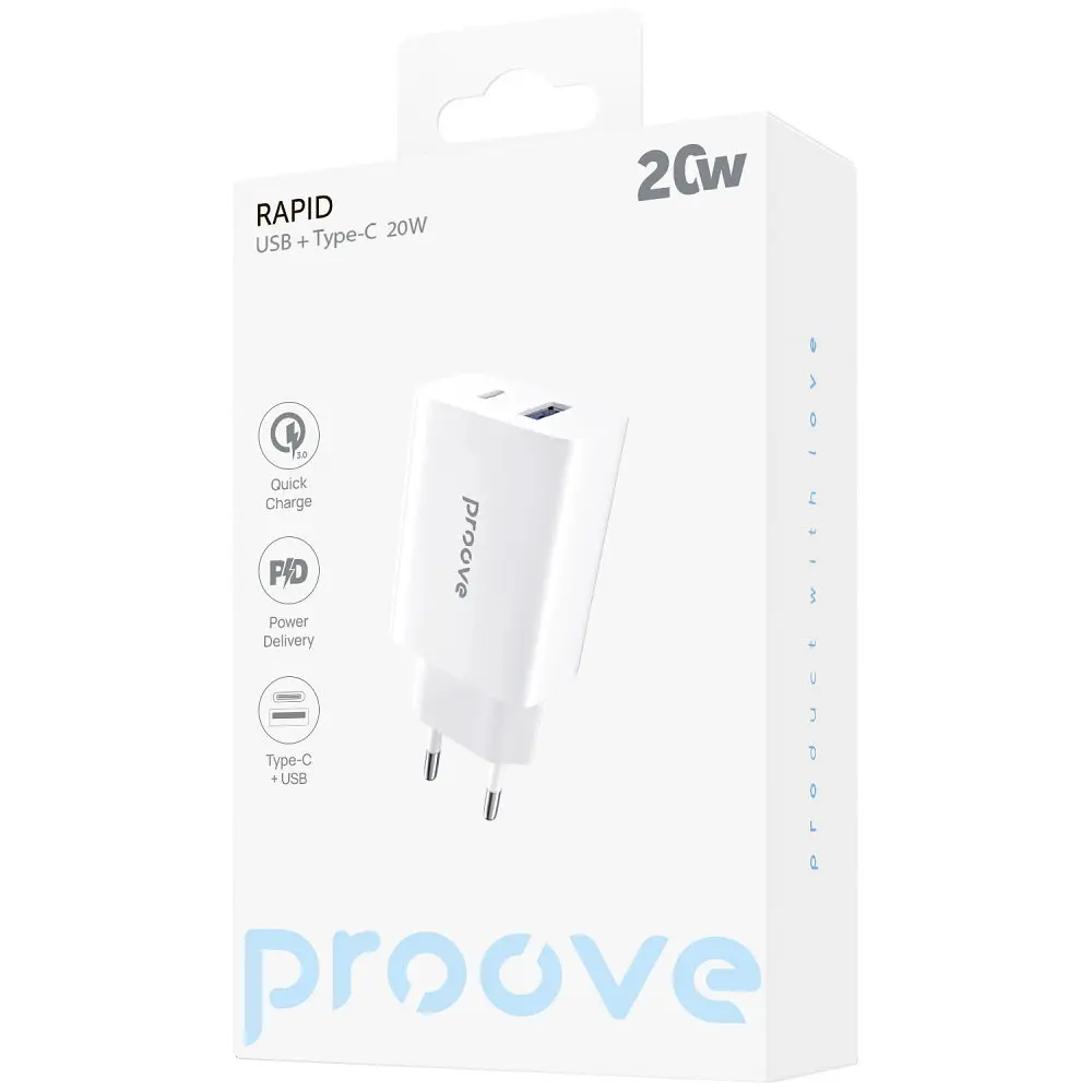 МЗП Proove Rapid 20W (Type-C + USB) - фото 2