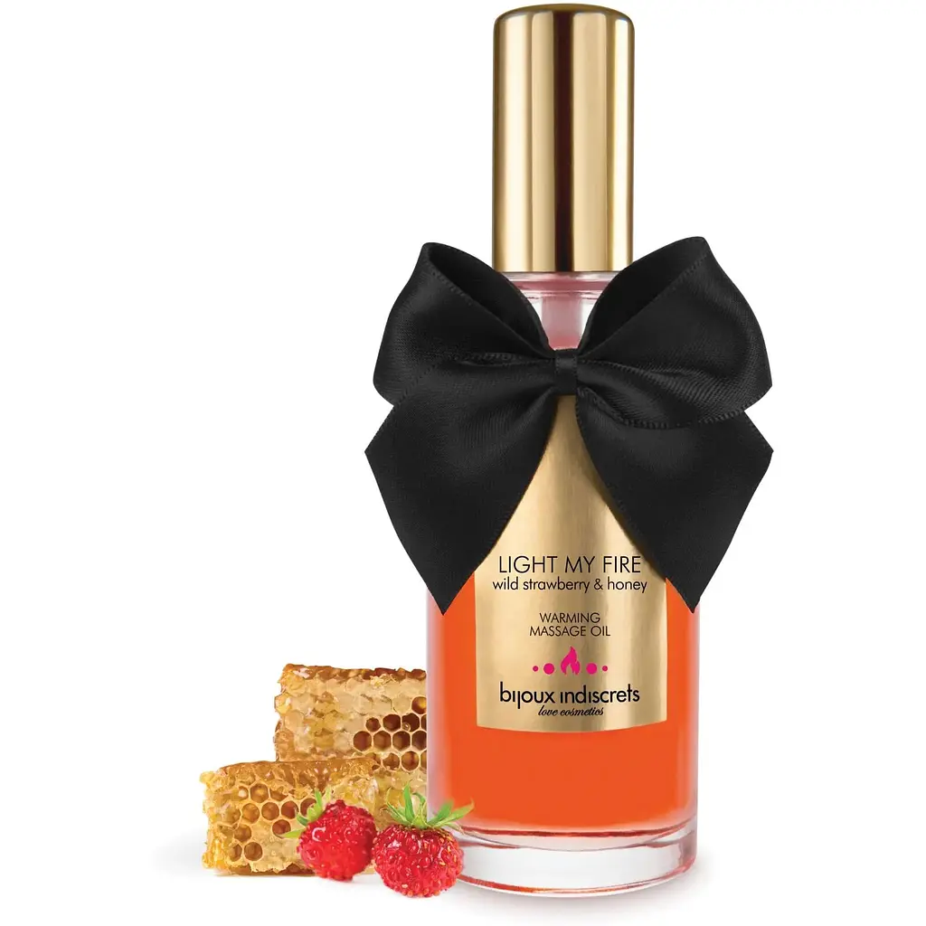 Разогревательное масло Bijoux Indiscrets Light My Fire - Wild Strawberry&HOney - фото 2