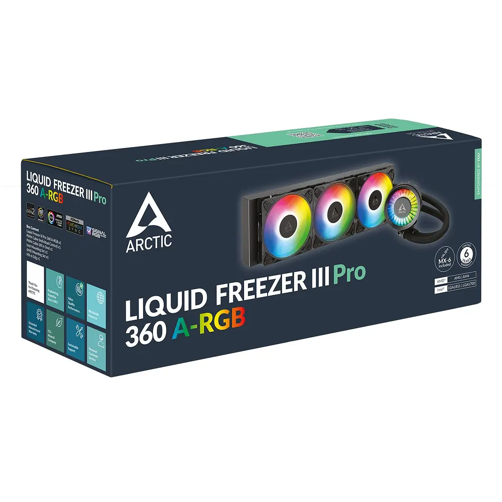 Система водяного охолодження Arctic Liquid Freezer III Pro 360 A-RGB Black (ACFRE00184A) - фото 5