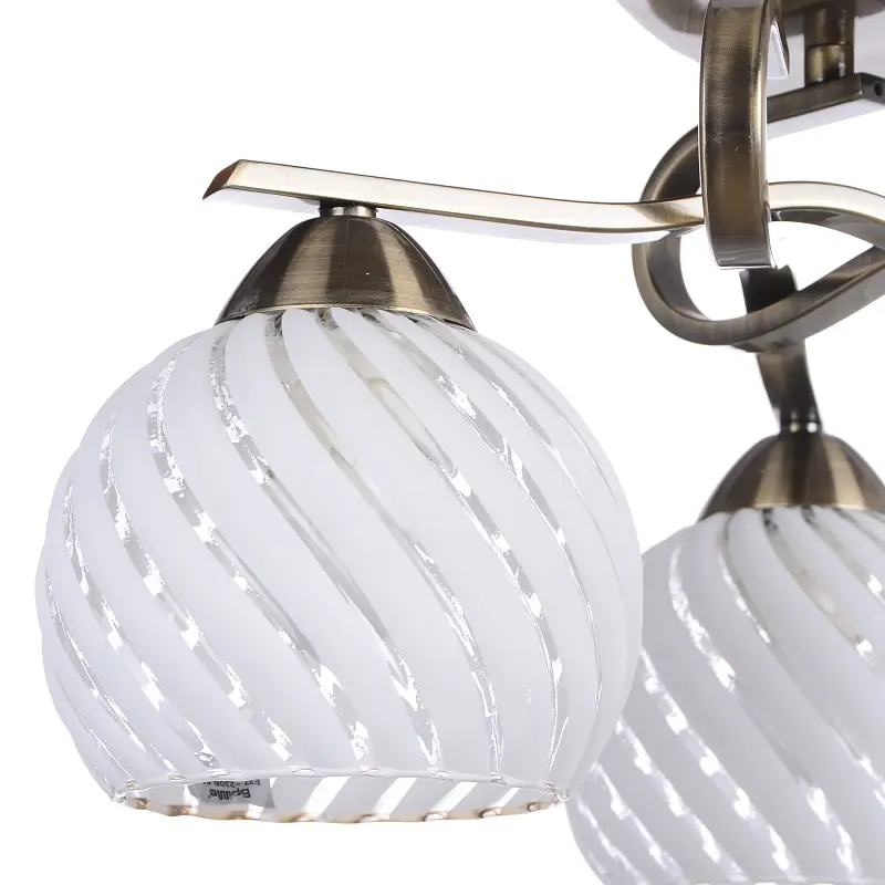 Люстра потолочная Brille классическая в зал E27 60W BZ (LK-539C/3) - фото 5