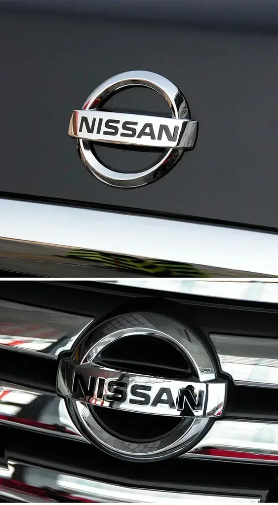 Емблема решітки задня для Nissan Хром 140х120 мм Пластик (Завод) - фото 4