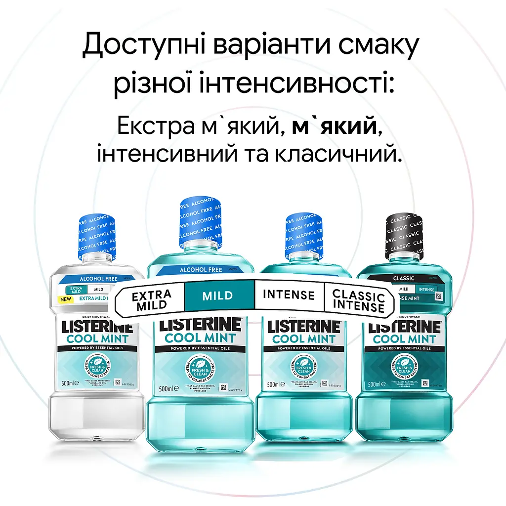 Ополіскувач для ротової порожнини Listerine Свіжа м’ята м’який смак (без спирту) 500 мл - фото 10