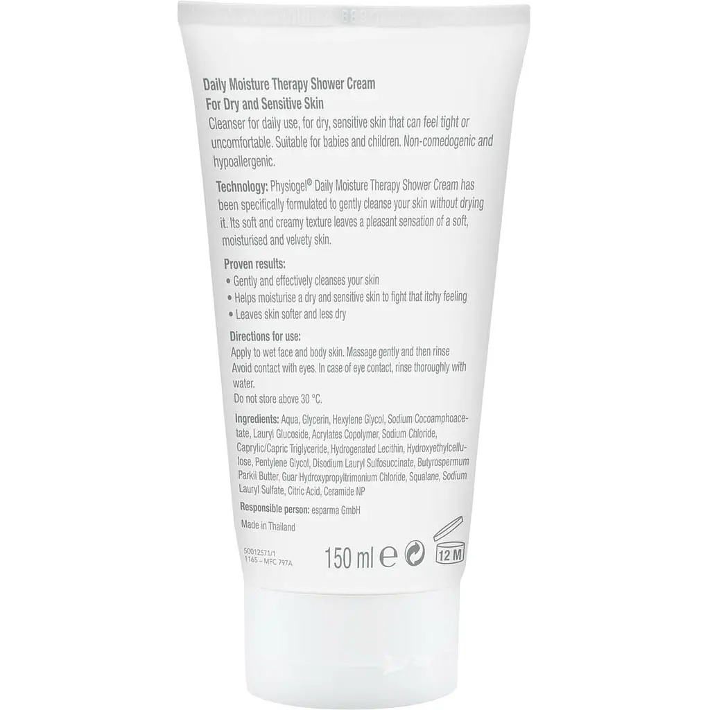 Крем-гель зволожувальний Physiogel Daily Moisture Therapy Shower Cream для вмивання і душа для сухої та чутливої шкіри 150 мл (1232047) - фото 2