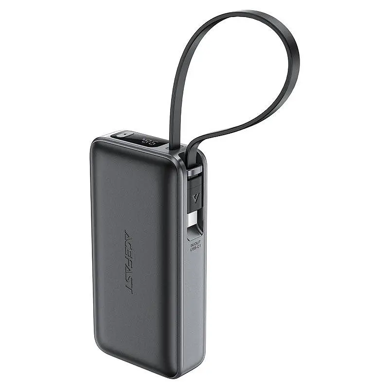 Зовнішній аккумулятор ACEFAST M7 PD30W power bank with cable 10000mAh, чорний - фото 2