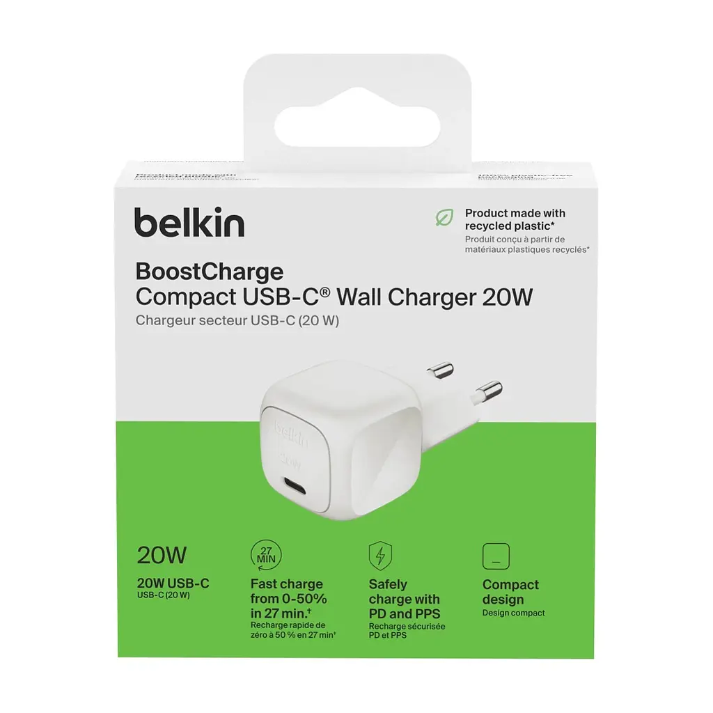 Зарядний пристрій Belkin USB-C PD20W PPS white (WCA009KQWH) - фото 6