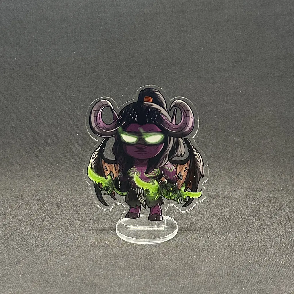 Акрилова колекційна фігурка World of Warcraft Чібі Chibi Іллідан Лють Бурі 10 см - фото 2