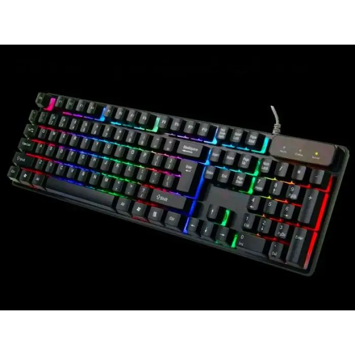 Клавиатура с цветной подсветкой USB UKC HK-6300 для ПК - фото 5