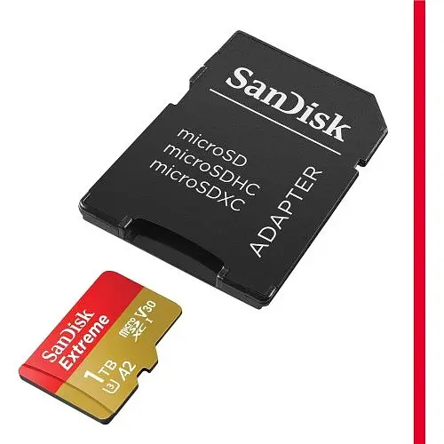 Карта пам'яті SanDisk Extreme microSDXC 1Tb 190 MB/s UHS-I V30 U3 + SD-adapter (SDSQXAV-1T00-GN6MN) - фото 2
