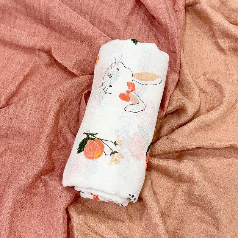 Набір органічних пелюшок Lovely Svi 3 шт – м’які, дихаючі, розмір ХL- 110 x 115 см Зайчики (120125) - фото 2