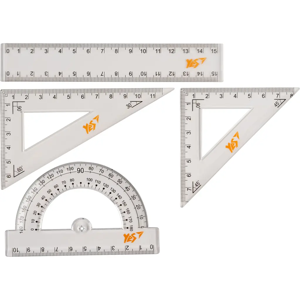 Набор линеек Yes 4 предмета линейка 15 см (370263) - фото 2