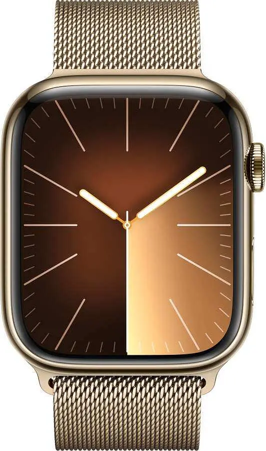 Смарт-часы Apple Watch Series 9+ LTE 45mm Gold Stainless Steel Case with Gold Milanese Loop (MRMU3) - фото 2