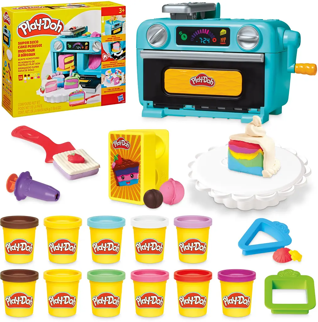 Набор для творчества Hasbro с массой для лепки Play-Doh Super Slice Cake (G0497) - фото 3