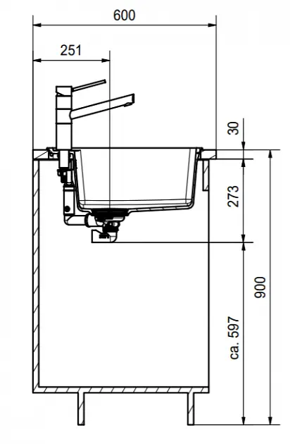 Кухонна мийка Franke Maris MRG 610-72 TL (114.0720.004) гранітна - врізна - Чорний матовий - фото 5