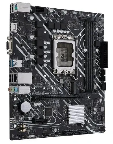 Мат.плата LGA1700, Asus PRIME H610M-K D4, H610, 2xDDR4, Int.Video(CPU), 4xSATA3, 1xM.2, 1xPCI-E 16x 4.0, 1xPCI-E 1x 3.0, ALC997, GLan, 3xUSB3.2/5xUSB2.0, VGA/HDMI, MicroATX - фото 3