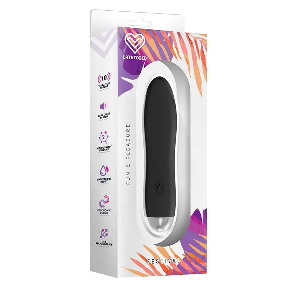 Вибратор Festival Dawel 13 см (черный) - фото 3