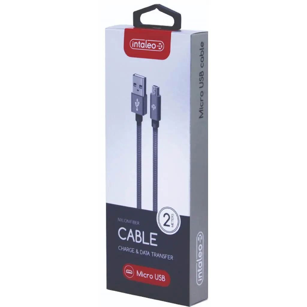 Кабель для передачи данных Intaleo CBGNYM2 USB 2.0 AM to Micro 5P 2.0 m grey (1283126477683) - фото 2