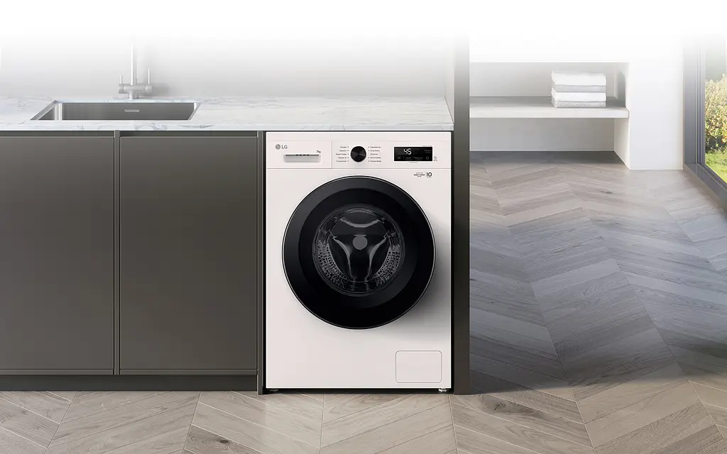 Пральна машина LG фронтальна, 7кг, 1200, A+++, 44см, дисплей, пара, інвертор, білий (F2Y1HS6W) - фото 4