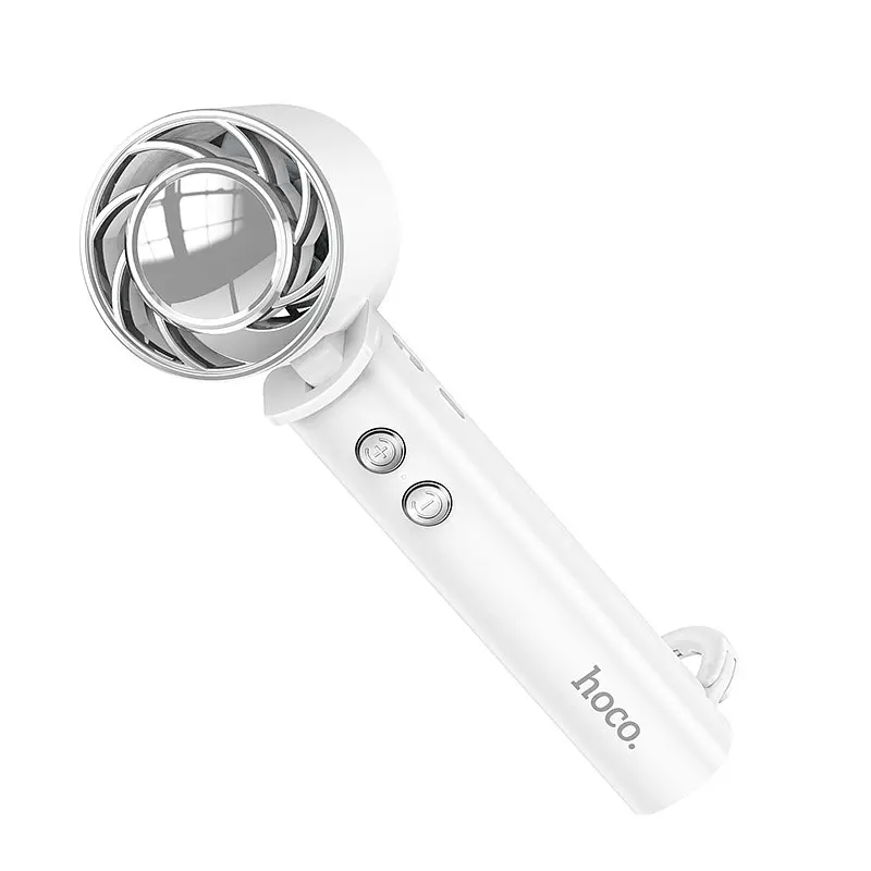 Портативний вентилятор Hoco HX61 Exquisite handheld folding fan 1200 mAh White - фото 3