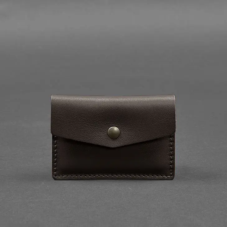 Кожаный кард-кейс 9.0 темно-коричневый Краст - фото 6