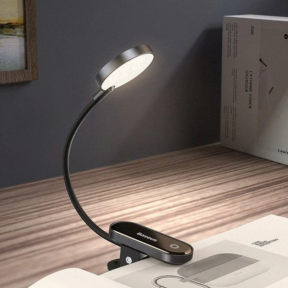 Настільна лампа Baseus Comfort Reading Mini Clip Lamp Dark Gray (DGRAD-0G) [67870] - фото 8