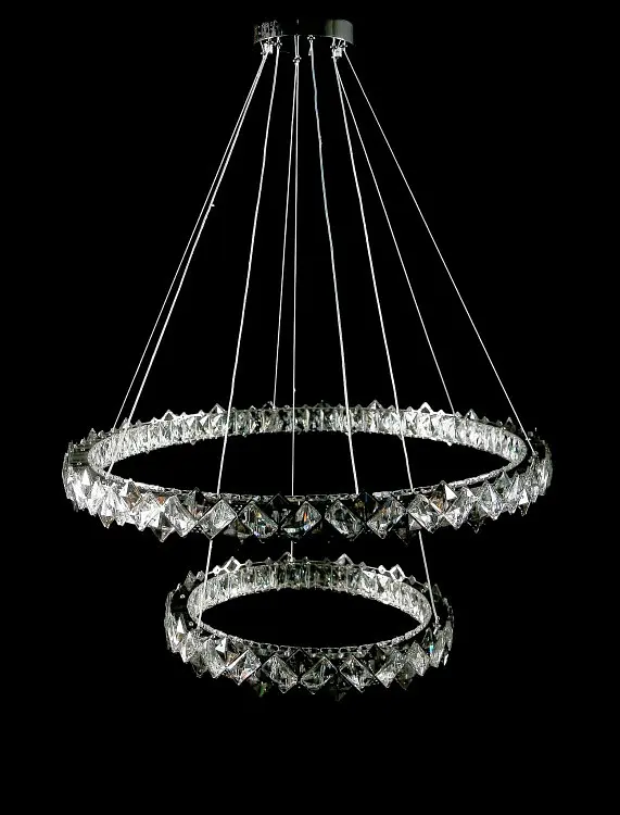 Світлодіодна люстра Splendid Ray L40802/80+50/2 LED, 2 кільця, пульт, димер, 100 Вт - фото 4