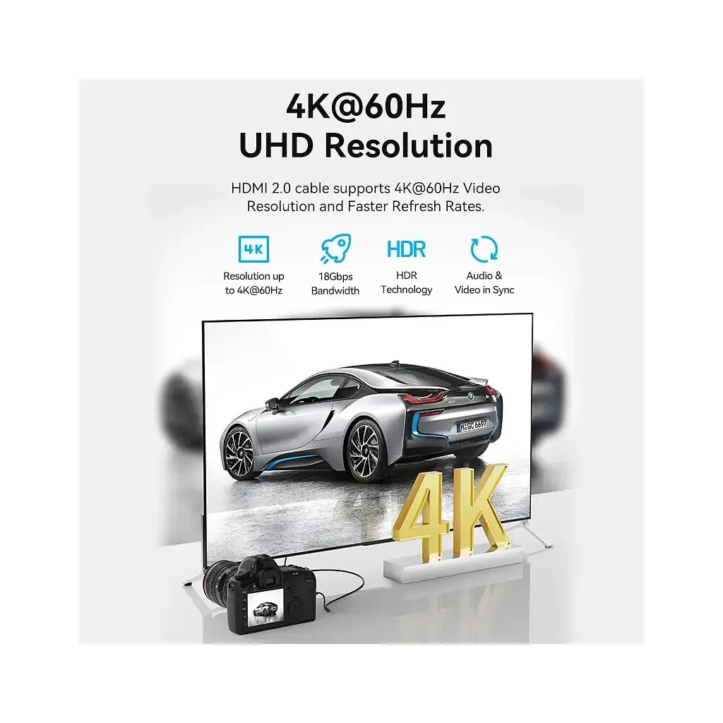 Кабель мультимедійний HDMI M to HDMI mini M 3.0m V2.0 4K60Hz Vention (AGHBI) - фото 6