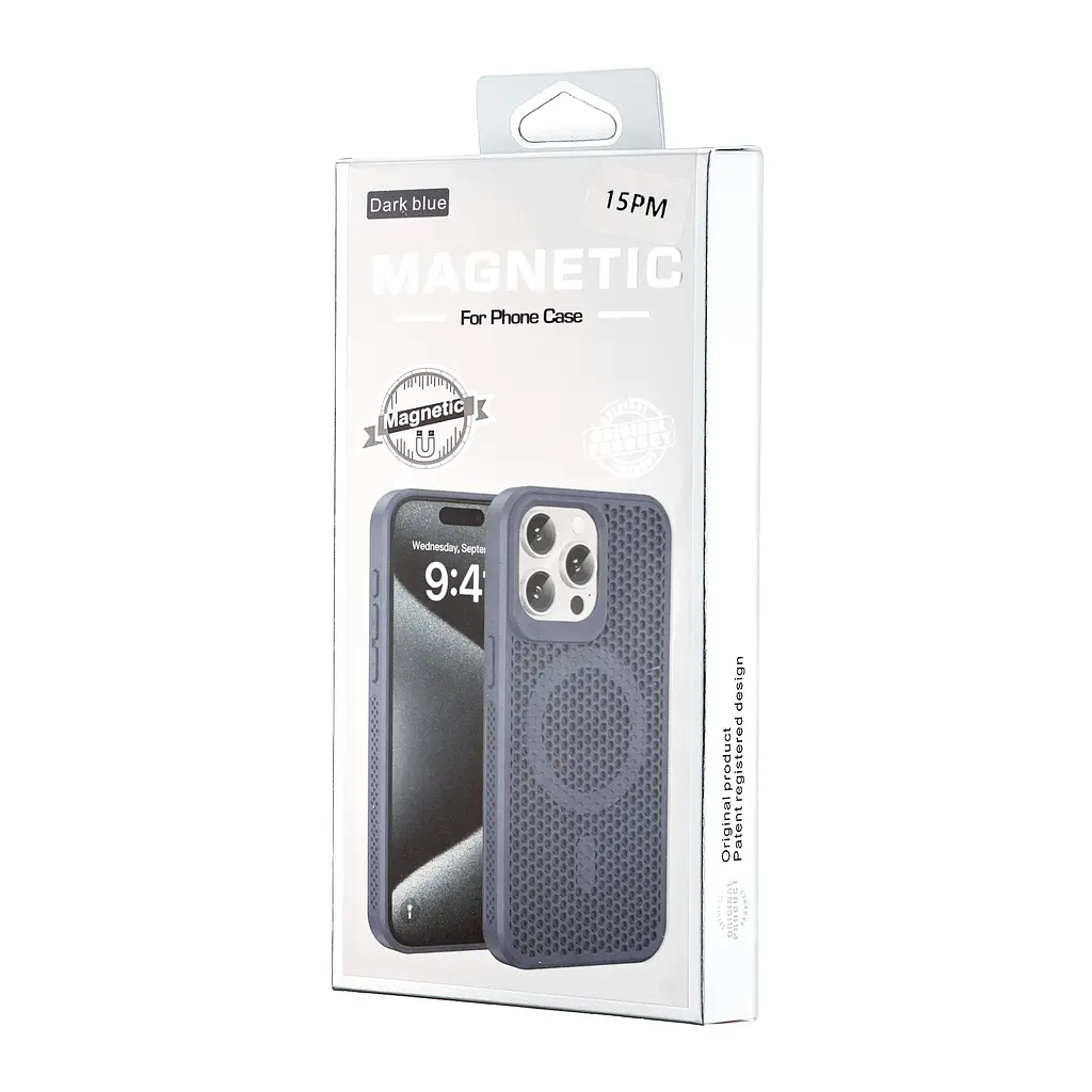 Чохол Silicone Cooling Сase with MagSafe iPhone 15 Pro Max Dark Blue - фото 2