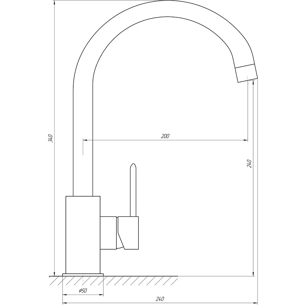 Змішувач для кухні TOPAZ BARTS TB 07403-H36 - фото 4