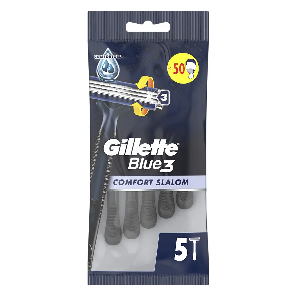 Бритва Gillette Blue 3 Comfort Slalom 5 шт. (8006540808689) - фото 2