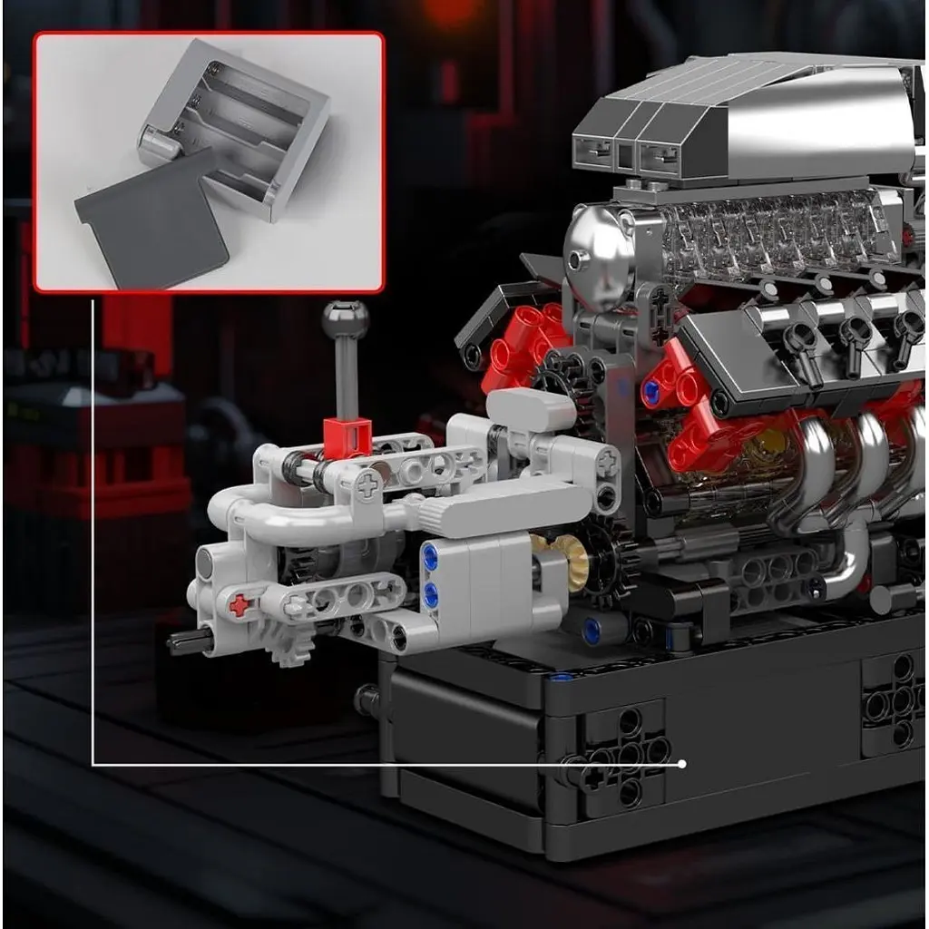 Конструктор Mould King Mking Двигун і коробка передач Muscle Car V8 (10225) [161086] - фото 5
