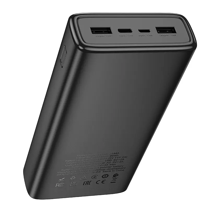 Зовнішній акумулятор HOCO J144A Hymn power bank(30000mAh) Black (6942007642132) - фото 3