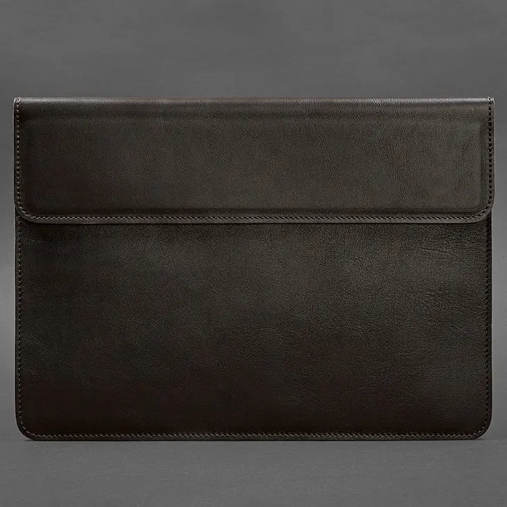 Шкіряний чохол-конверт BlankNote на магнітах для MacBook Pro 16" Темно-коричневий - фото 4