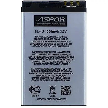 Акумулятор Aspor BL-4U для Nokia 310/500/300/6600i/5250