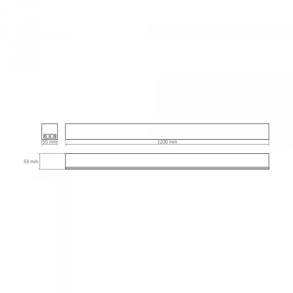 LED светильник линейный магистральный VIDEX BNL02 50W 1.2М 5000K 220V Black - фото 21