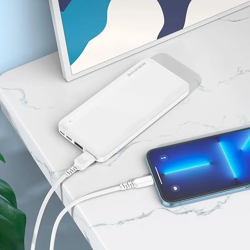 Аккумулятор внешний Borofone Pindar 10000mAh BJ27 белый - фото 4