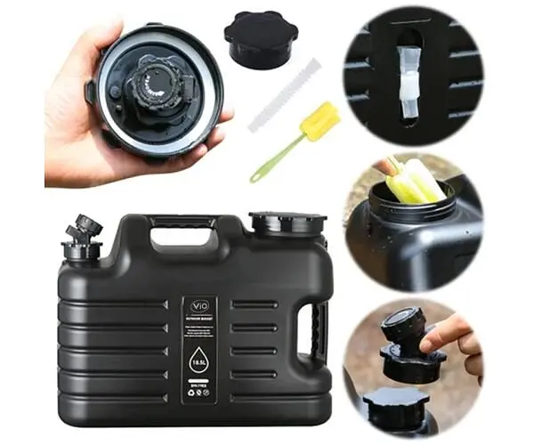 Бутель Каністра 18,5 л для води з краном та ручкою, чорний, ViO PET-TB 18.5L - фото 7