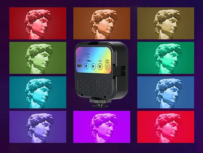 Лампа LED RGB з кріпленням для телефону WR-R1 ∙ Студійне накамерне світло 3000-7000K - фото 6