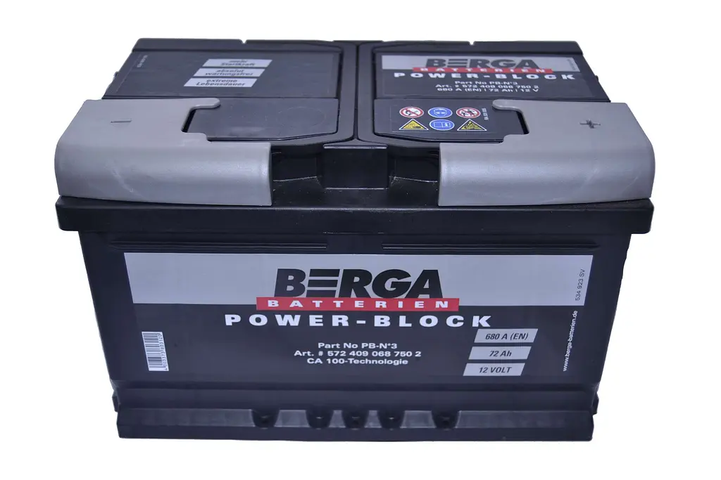 Автомобільний акумулятор BERGA Power Block 6СТ-72Ah АзЕ 680A (EN) 572409068