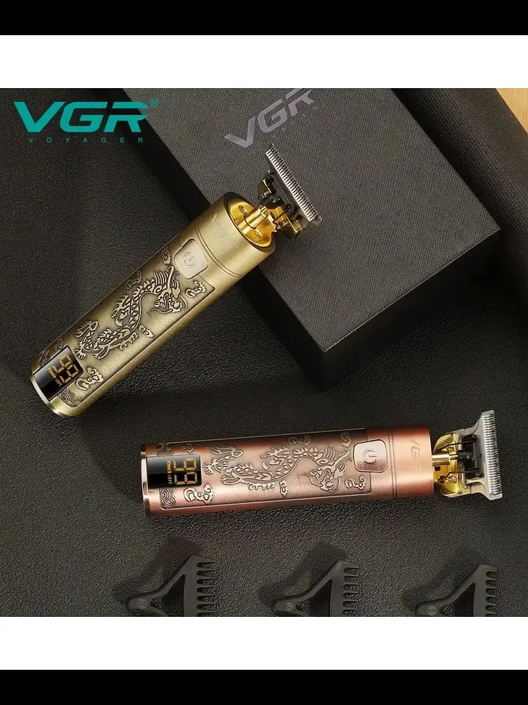 Машинка для стрижки та тример для бороди VGR V-076 акумуляторна з LED-дисплеєм - фото 6