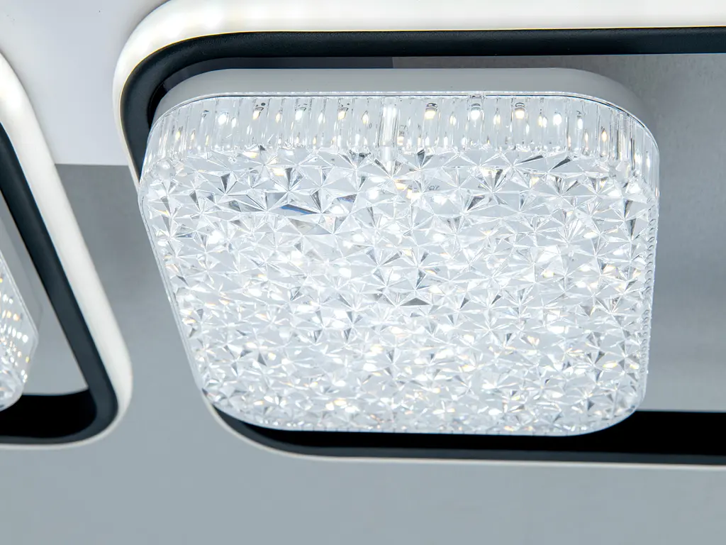 Люстра стельова Diasha LED біла чорна 130W димер - фото 4