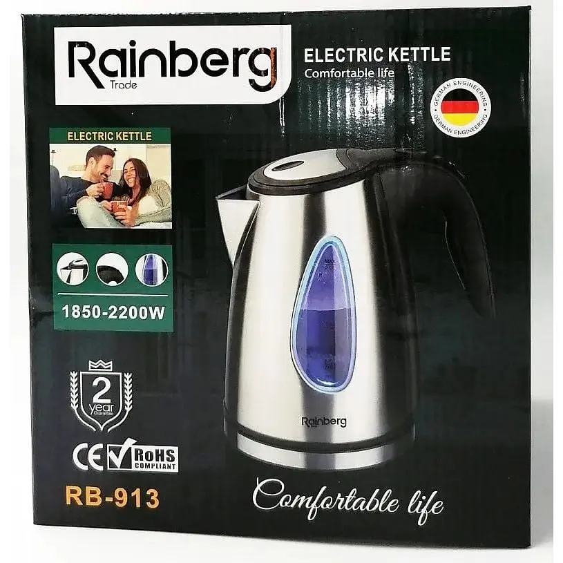 Електрочайник із нержавіючої сталі Rainberg RB-913 1850 Вт дисковий 2.0 л - фото 7