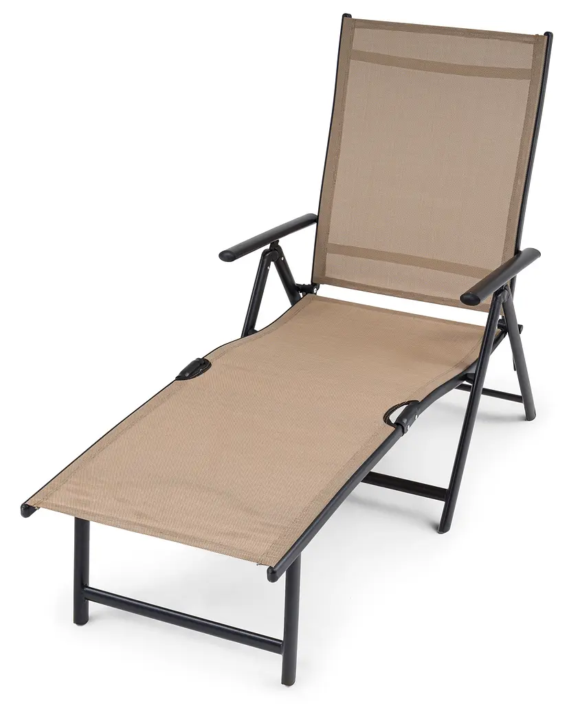 Садовий шезлонг з алюмінієвою рамою Di Volio Bolzano бежевий